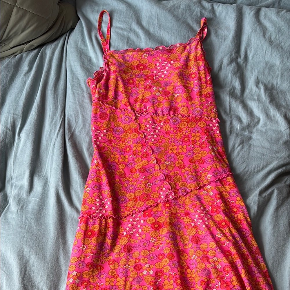 Wild Fable Pink and Orange Floral Mini Dress